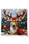 Double-Sided Printed Set of 2 Suede Throw Pillow Covers - Reindeer - Christmas - New Year - Noel - 2