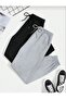 Unisex Black and Gray Two-Piece Jogger Sweatpants Set – Relaxed Fit Cotton