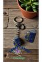 Natural Stone Lapis Lazuli Keychain Abundance Protection Energy