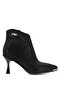 25K416-1 Women's Stone Heeled Boots Black