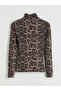 Peak New Season Stand Collar Leopard Print Women's Bodysuit - 6
