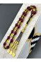 Yellow Red Fan Prayer Beads Fire Amber