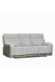 Holden 3 Seater Fabric Recliner - Grey, Comfortable Wood & Fabric Sofa, 2 Year Warranty