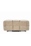 Brixx 3 Seater Fabric Recliner - L.Brown, Comfortable Wood & Fabric Sofa, 2 Year Warranty - 6