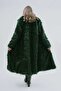 Women's Dark Green Long Fur New Collection a Quality Makes a Difference It Is Long