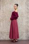 Burgundy Balloon Skirt - 6