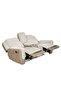 Brixx 2 Seater Fabric Recliner - L.Brown, Stylish Wood & Fabric Design, Comfortable Seating - 2