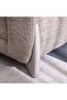 Vesta 3 Seater Fabric Sofa - Light Grey, Stylish & Comfortable, Wood & Metal Frame, Turkey - 7