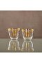 Almarjan Cawa Cup Set Clear & Gold 6 pieces