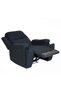 Paladin 1 Seater Fabric Recliner with LED & Cup Holder - Stylish Blue Recliner for Comfort - 4