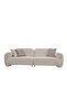 Vivo 3 Seater Fabric Sofa - Beige, Stylish Wood Frame, Comfortable Seating, 2 Year Warranty