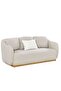 Olle 2-Seater Fabric Sofa - Beige, Solid Wood, 2-Year Warranty, Plush Comfort & Style - 6