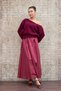 Burgundy Balloon Skirt - 2