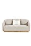 Olle 2-Seater Fabric Sofa - Beige, Solid Wood, 2-Year Warranty, Plush Comfort & Style