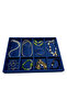 Wooden Jewelry and Glasses Organizer Inside the Drawer 9 Compartments Baby Face Fabric Organizer - 2