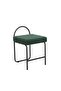 Hanner Green/Black Metal Bar Stool - Stylish Fabric Seating, 40.5" Height, 2-Year Warranty