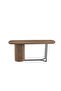 Skrill 1+6 Seater Dining Set - Stylish Brown/Black Engineered Wood Table & Chairs, Multi Color - 3