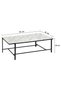 Reuben Coffee Table - White Marble & Black Engineered Wood, Stylish Living Room Furniture - 3