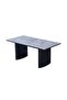 Arseni 1+6 Dining Set - Elegant Grey Sintered Stone Table & 6 Comfortable Chairs, Durable Design - 7