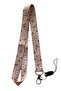 Powder Daisy Patterned Lanyard Neck Strap + Transparent Card Holder |   For Use by Doctors, Nurses, and Teachers - 3
