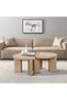 Kanso Set of 2 Coffee Tables - Natural Oak Finish, Engineered Wood, Stylish Living Room Furniture