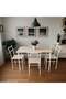 Viola 1 + 4 Dining Set - Light Oak Engineered Wood, Beige Finish, Includes Table & 4 Chairs