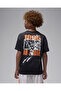Jordan Black-Orange Cotton Children's T-Shirt 95F059 - 3