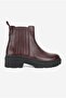 Women's Burgundy Genuine Natural Leather Short Heel Chelsea Boots & Booties - 5
