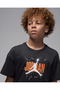 Jordan Black-Orange Cotton Children's T-Shirt 95F059 - 4