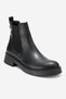 Orliss Black Leather Elastic Genuine Leather Women's Chelsea Boots - 3