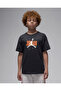 Jordan Black-Orange Cotton Children's T-Shirt 95F059 - 2