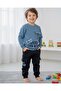 Boys' 3-Strand Sharded Winter Tracksuit Set / 2-10 Years Old / Boys' Sweatshirt, Trackpants