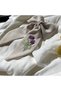 Purple Floral Embroidered Beige Bow Buckle |   Handmade Fabric Ribbon Buckle |   Girls & Women - 3