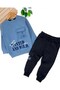Boys' 3-Strand Sharded Winter Tracksuit Set / 2-10 Years Old / Boys' Sweatshirt, Trackpants - 2