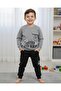 Boys' 3-Strand Sharded Winter Tracksuit Set / 2-10 Years Old / Boys' Sweatshirt, Trackpants