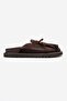 Carol Brown Suede Tasseled Genuine Leather Women's Closed Toe Slippers - 6