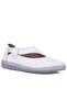 Sail Lakers - White Color Genuine Leather Laceless Women's Sandals - 2