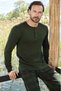 Men's Modal Long Sleeve Pajama Set 3439 Khaki - 2