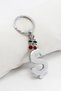 Tiny Cherry Silver-Colored Metal Letter S Keychain / Gift Bag Ornament - 2