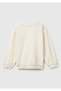 Baby Girl Ecru Heart Sweatshirt - 2