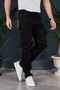 High Waist Regular Fit Oversized Black Men's Jeans New Season