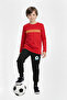 Fan Color Themed Boys' Top and Bottom Set with Elasticated Legs