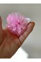 Pink Tulle Pompom Elastic Hair Clip – Handmade, Glittery - 3