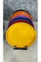 Round 6 pcs red, blue, yellow, orange, green, pink single person presentation tray - 3