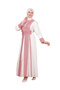 Hijab Dress Palestinian Traditional Embroidered White Red Roses A-Line Dress - 3