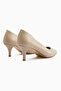 Flora Beige Stiletto Women's Heeled Shoes - 5