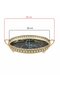 3 Pieces Gold Color Marble Pattern Metal Framed Glass Engagement-Service Tray Set – 28×19 cm - 2
