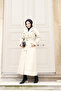 Seasonal Premium Double-Breasted Collar Lined Long Women's Hijab Trench Coat Stone - 3