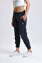 Women's Burgundy Pocketed 3 Thread Ribbed Sweatpants