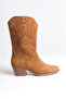 Women's Tan Matte Long Cowboy Boots - 7